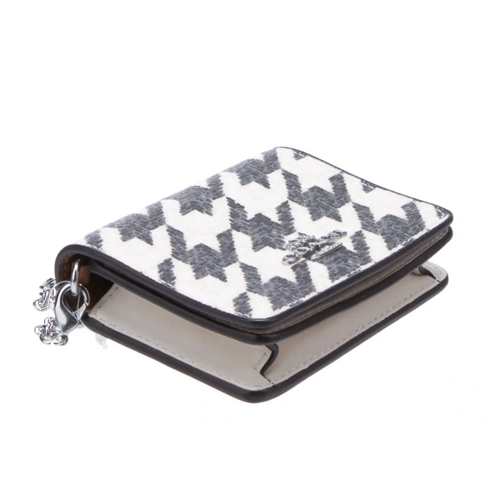 Coach Houndstooth Mini Crossbody Bag in Black and White NWT retails $150 - Picture 5 of 7